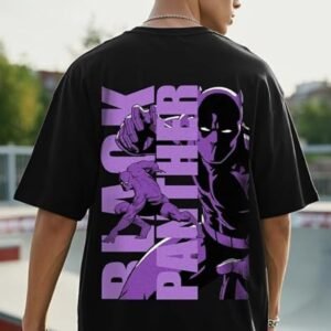 Purple Shadow Anime Oversized T-Shirt