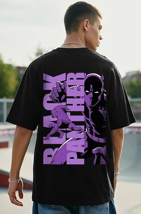 Purple Shadow Anime Oversized T-Shirt