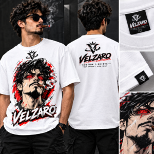VELZARO “Red Eye” Anime Streetwear Graphic T-Shirt